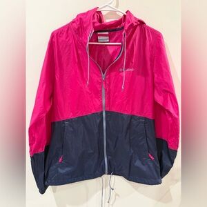 Columbia Fuchsia and Gray Windbreaker
